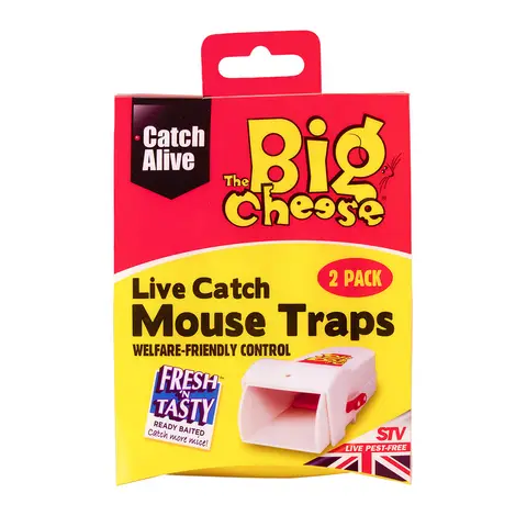 Big Cheese Live CATCH Mouse Trap Twin Pack