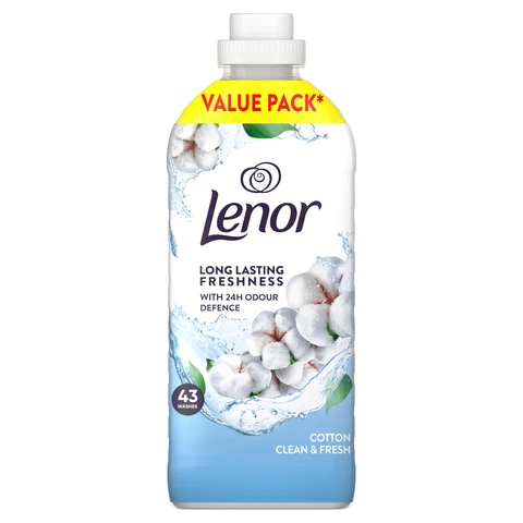 Lenor Fabric Conditioner, Cotton Clean & Fresh, 43 Washes, 1.42l