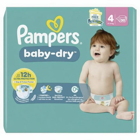 Pampers Baby Dry Size 4 Maxi 9-14kg Single Pack 30 Pcs