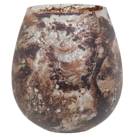 Interiors by Premier Candle Holder Garan Brown Large
