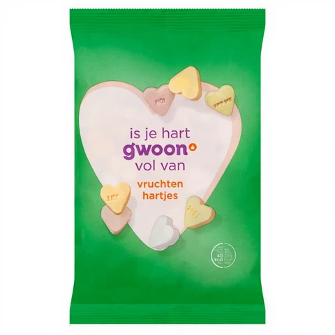 g'woon Vruchten Hartjes 300 g