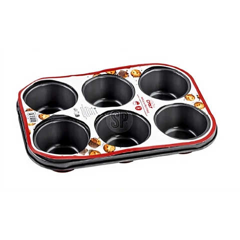 Muffin Pan Staal 6 Muffins 26