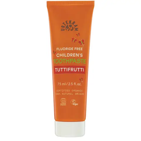 Urtekram Fluoride Free Children's Tutti Frutti Toothpaste 75ml