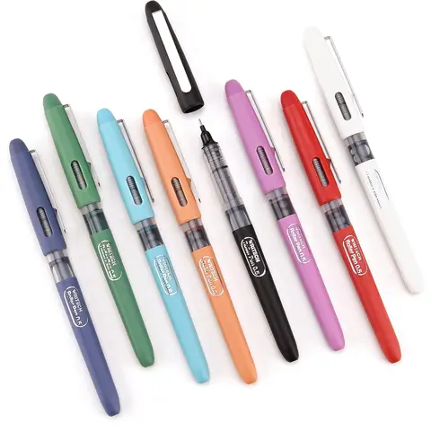 WRITECH Liquid Ink Rollerball, 0.5mm Extra Fine Point, Smooth Writing Quick Dry Roller Pens 8 Assorted Colors for Journaling, Drawing & Sketching (Vintage)