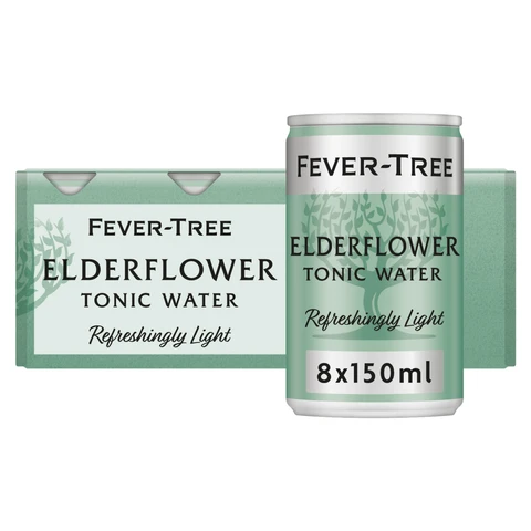 Fever-Tree Refreshingly Light Elderflower Tonic Water 8X150ml