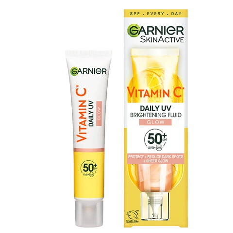 Garnier Vitamin C Daily UV Brightening Fluid Sheer Glow SPF50+, for All Skin Types, 40ml