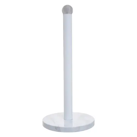 Maison by Premier White Marble Effect Stainless Steel Kitchen Roll Holder