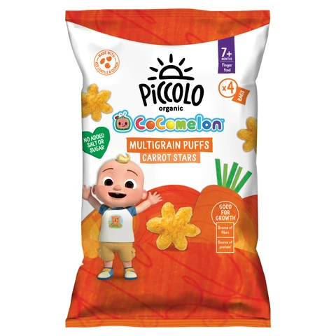 Piccolo Organic Carrot Star Puffs 7+ Months 4 x15g