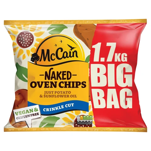 McCain Naked Oven Chips Crinkle 1.7kg