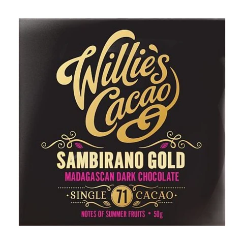Willie's Cacao Sambirano Gold Madagascan 71% Dark Chocolate,Summer Fruit Notes 50g