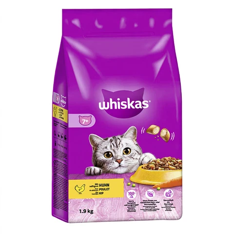 Whiskas Trockenfutter 7+ mit Huhn 1.9kg