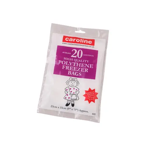 Caroline Freezer Bags, 23 x 33cm, pack of 20