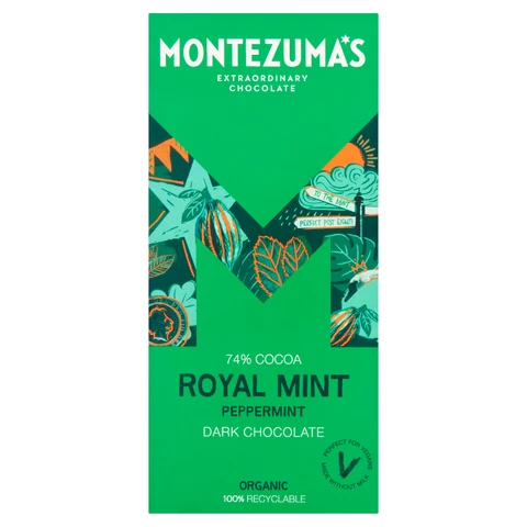 Montezuma's Royal Mint Organic Dark with Mint 90g
