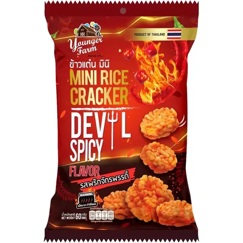 Younger Farm Mini Rice Crackers (Devil Spicy) 60g
