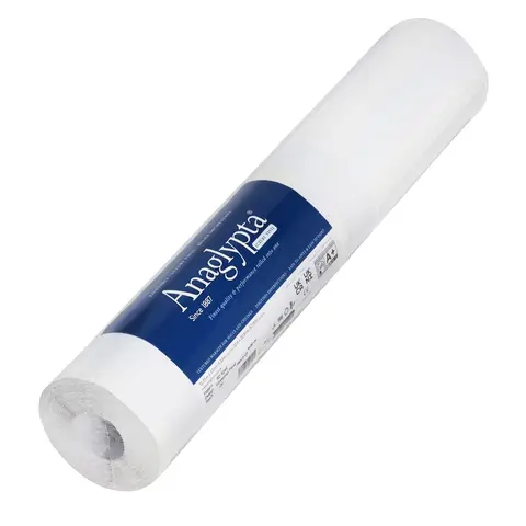 Anaglypta Wallpaper Edwardian Vinyl Panel Textured Paintable White 0.53x10m