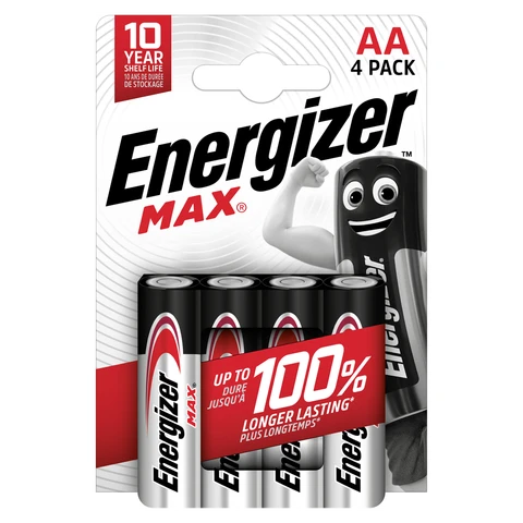 Energizer AA Max Alkaline Batteries – Pack of 4