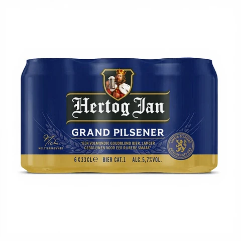 Hertog Jan Grand Pilsener Bier Blik 6 x 33 cl