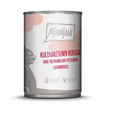 MjAMjAM - Recette Culinaire Venaison et Dinde aux Canneberges Fraîches 400 g x 6