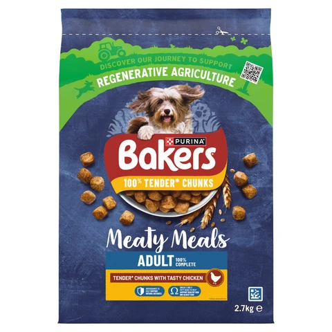 Bakers Meaty Meals Chicken Dry Dog Food 2.7kg
