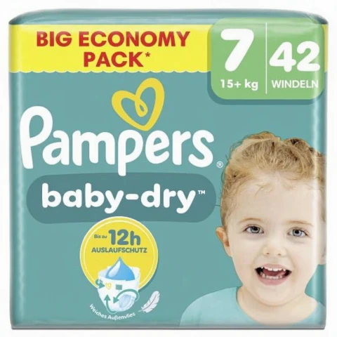Pampers Baby Dry Gr. 7 Extra Large 15+ kg Big Pack 42 St