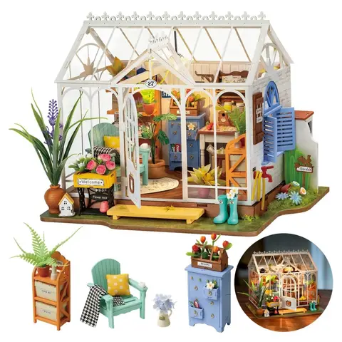 Robotime Rolife Dreamy Garden House DIY Dollhouse Kit 24.5 x 19 x 19 cm 1PC