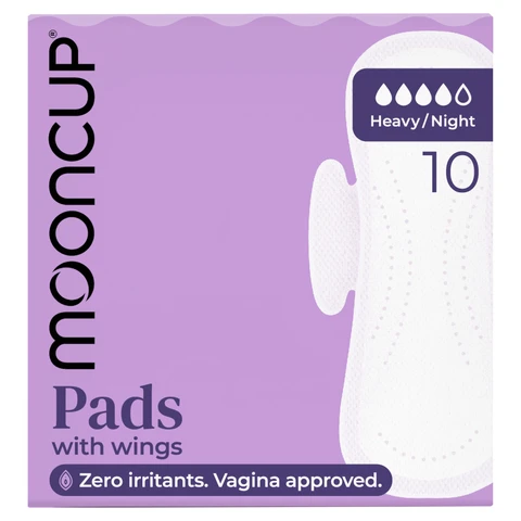 Mooncup Heavy Night Pads with Wings 10 Pads