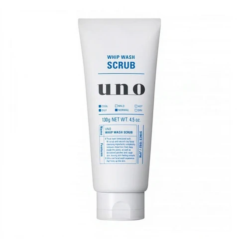 SHISEIDO Uno Whip Wash Scrub Nettoyant exfoliant - 130 g