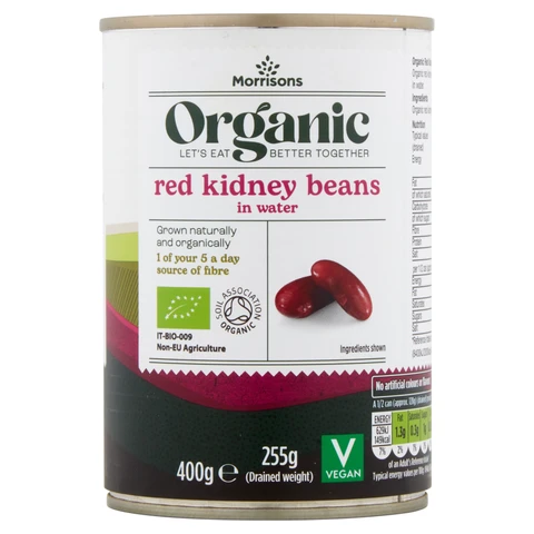 Morrisons Organic Red Kidney Beans In Water 400g