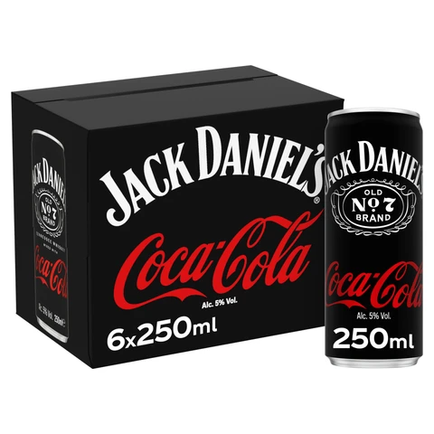 Jack Daniels & Coke 6Pk 5% 6X250ml
