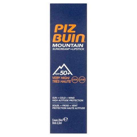 Piz Buin Mountain Sun Cream + Lipstick SPF 50+ Very High
