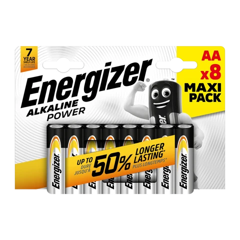 Energizer AA Power Alkaline Batteries – Pack of 8