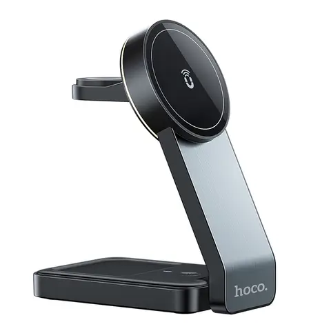 HOCO CQ3 3-in-1 Magnetic Wireless Motorcycle Charger - Black