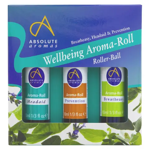 Absolute Aromas Wellbeing Aroma Roll Gift Set 3 x 10ml