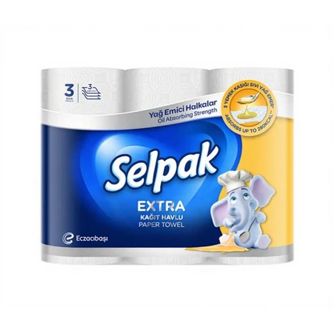 Selpak Essuie-Tout 3 Rouleaux Extra Absorbant