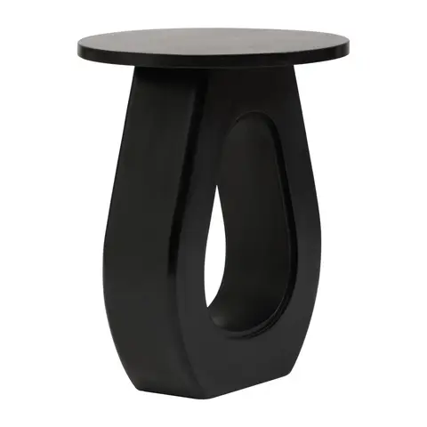 Fifty Five South Walsa Side Table Drop Mango Wood Black