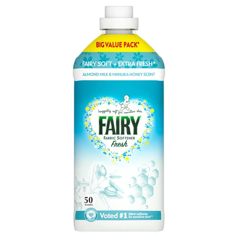 Fairy Fresh Fabric Conditioner Almond Milk & Manuka Honey 50washes 1.65L