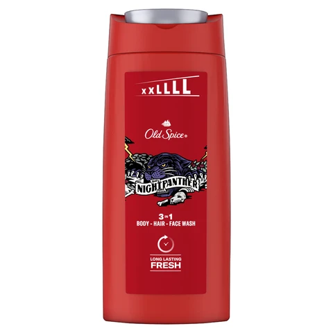 Old Spice Night Panther Shower Gel & Shampoo For Men 3-in-1 Long-lasting Fresh 675ml
