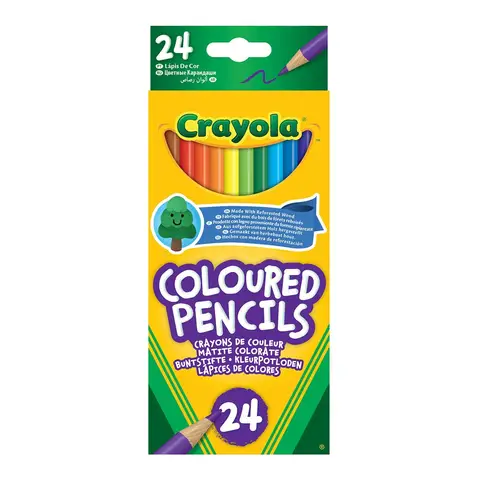 Crayola 24 Coloured Pencils Eco Pencil Set