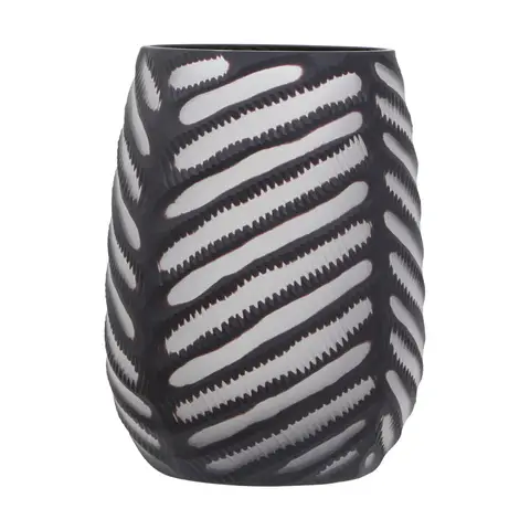 Fifty Five South Vase Hessa Chevron Grey Large