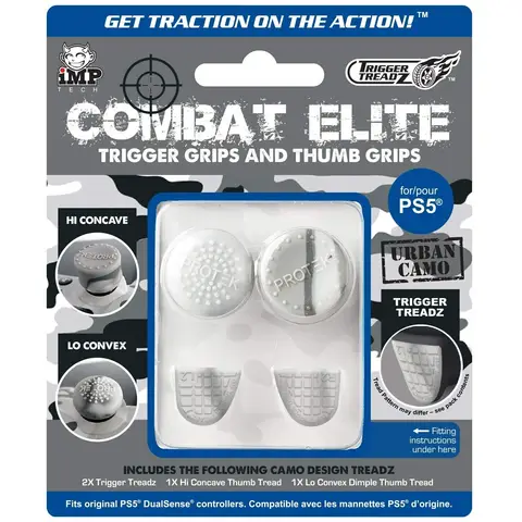 iMP - Trigger Treadz - Combat Elite - Trigger Grips (2pcs) +Thumb Grips (2pcs) - Urban Camo (PS5)