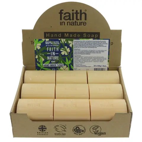 Faith In Nature Hemp Handmade Soap 100 g 18 Pack
