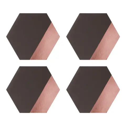 Maison by Premier Set of 4 Dipped Grey And Rose Gold Placements
