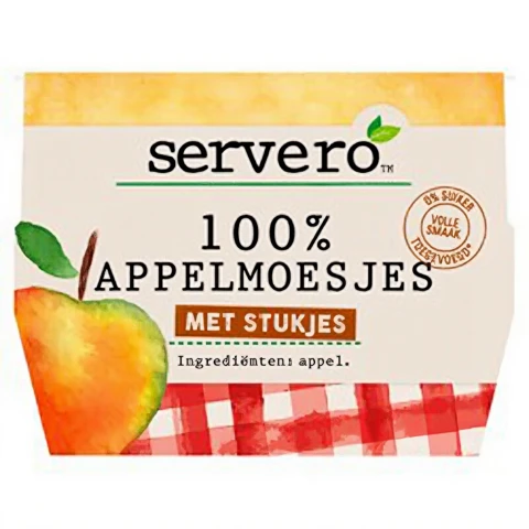 Servero Compote de pommes Servero 100% pomme originale 4 x 100g