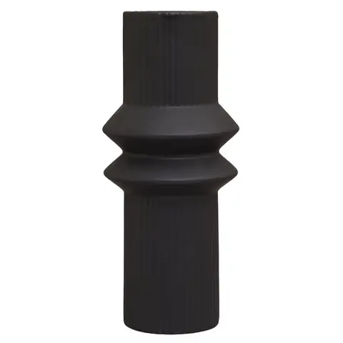 Interiors by Premier Vase Fabia Dolomite Black