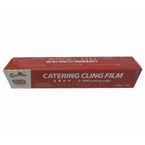 Castleview Catering Clingfilm with slider cutter 450mm x 300m, 8 micron