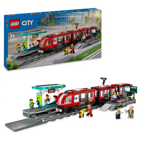 Lego 60423 City Downtown Streetcar And Station