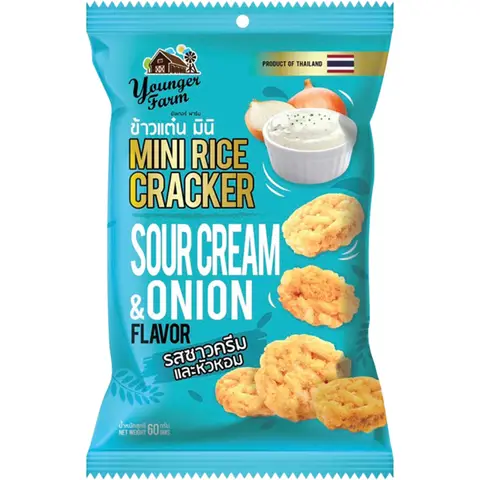 Younger Farm Mini Rice Crackers (Sour Cream & Onion) 60g 