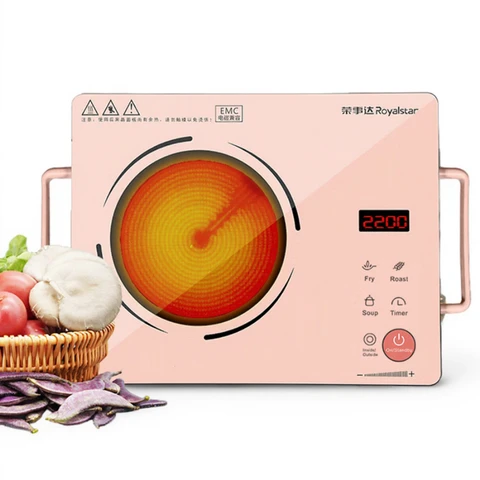 Royalstar Electric Ceramic Stove 2200W Touch + Knob Dual Control Applicable for All Pans