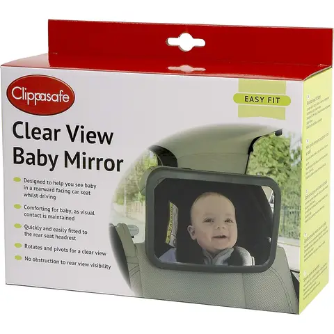 Clippasafe Clear View Baby Mirror 13.4 x 7.4 x 3.5cm