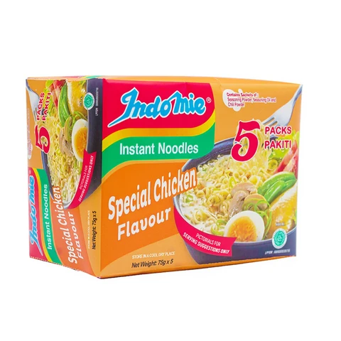 Indomie Instant Noodle Speciaal Kip 5x75g (EU) Speciale kipsmaak 5 pakken